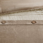Tan Faux Suede Comforter Set with Lodge Style - California King