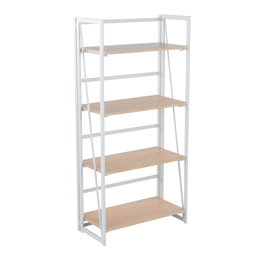 Contemporary Bookcase with Four Open Shelves - White or Black