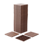 Interlocking Deck Tiles 44 Pack with Easy Installation - Dark Brown or Dark Gray