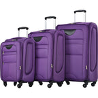Expandable Softside Luggage 3 Piece Set with Spinner Wheels - Multiple Colors
