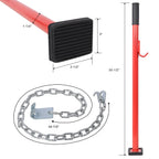 Universal Steel Dent Removal Pulling Stick with Welded Hooks - Red