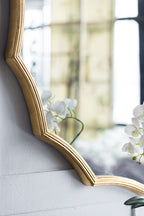 Round Sunburst Wall Mirror With Wall Decor