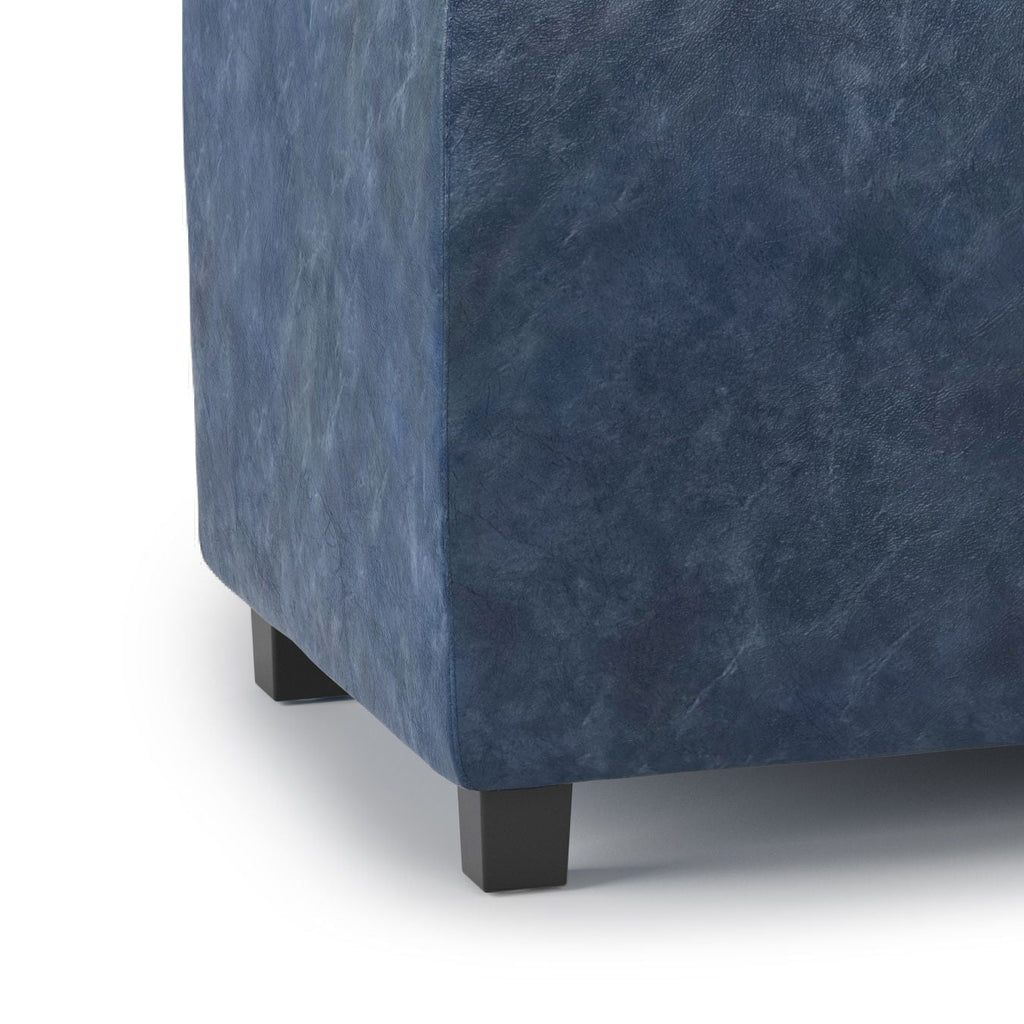 Avalon Upholstered Storage Ottoman with Flip-Over Serving Trays - Multiple Colors