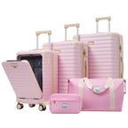 Deluxe 5-Piece Hard-Side Luggage Set with USB and TSA Locks - Multiple Colors