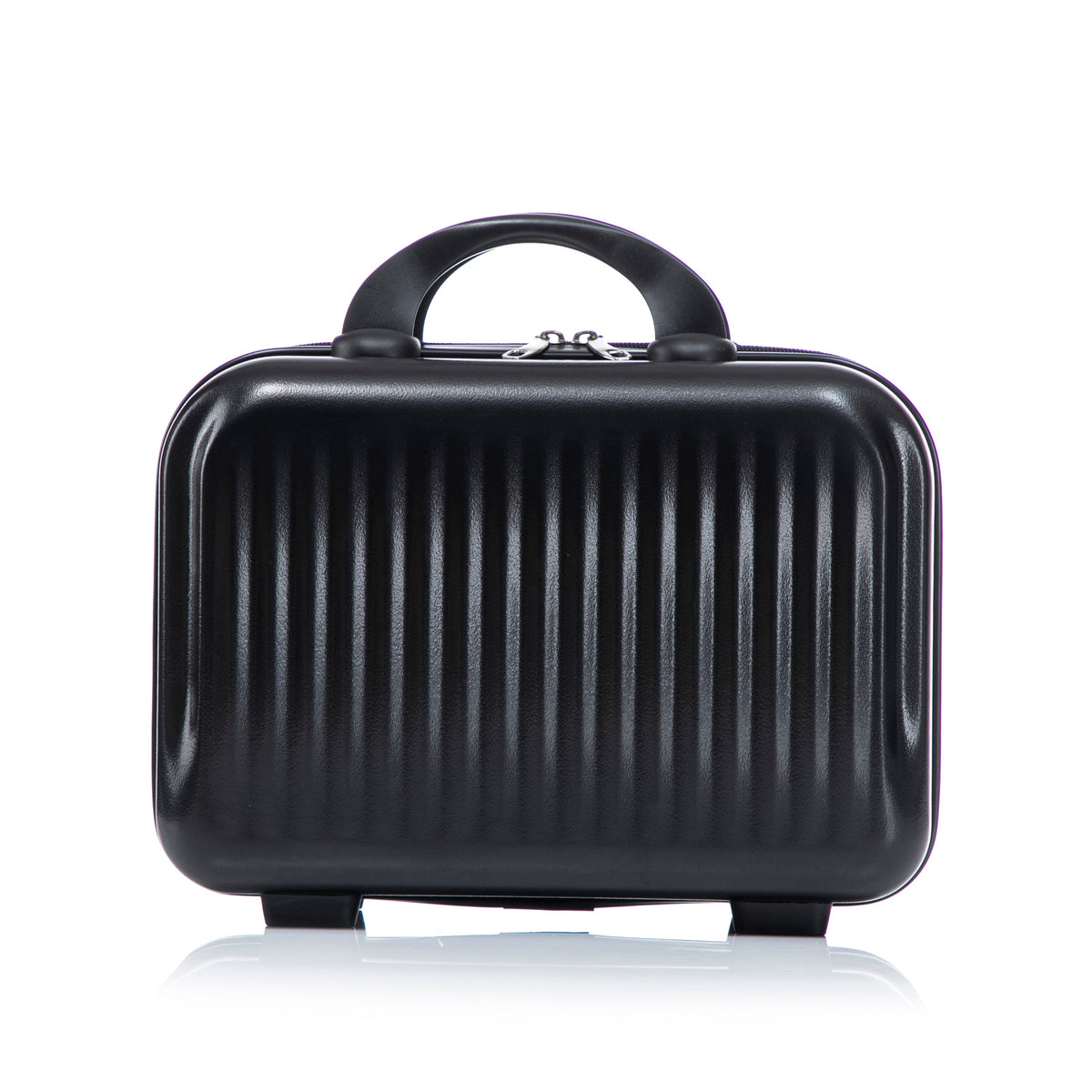 ABS Spinner Wheel Luggage Set with Cosmetic Case - Black