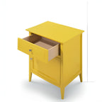 1 Drawer / 1 Door Nightstand with Durable Wood Construction - Multiple Colors