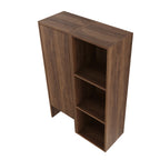 24 Inch Wall-Mounted Side Cabinet with Soft Closing Door - Brown Ebony