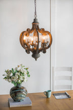 Farmhouse Chandelier with Adjustable Chain - Multiple Colors