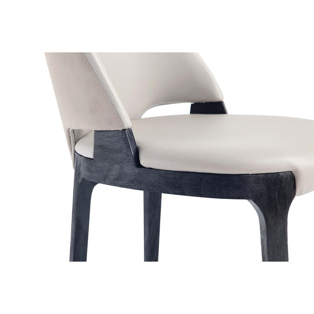 Kara Dining Chair Set of 2 with Solid Beech Wood Frame – Blue or Gray