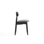 Dining Chair Set with Cane Backrest - Black or Light Brown