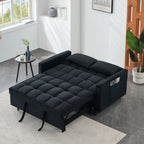 Convertible Velvet Sofa Bed with Storage Pockets - Multiple Colors