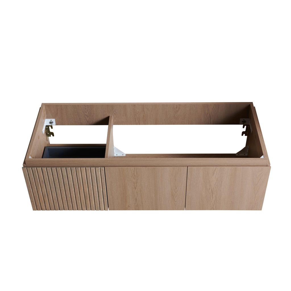 48" MURI Heidelberg Woodgrain Plywood Bathroom Vanity with Double Doors - Ancient Oak