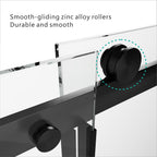 Frameless Sliding Shower Door with 8mm Tempered Glass - Matte