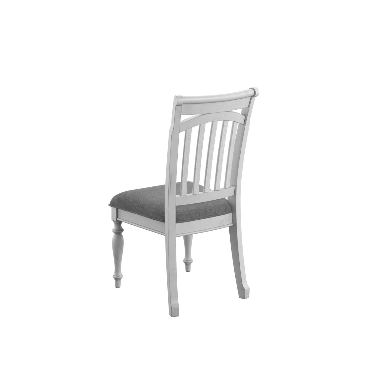Slat Back Dining Chairs with Coastal Design - Gray