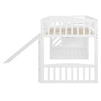 Loft Stairway Bed with Drawers and Convertible Ladder - Twin