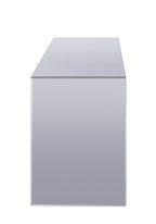 Mirrored TV Stand with Faux Diamonds and Storage - Silver