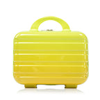 2-Piece Polycarbonate Spinner Wheel Luggage Set with Lock - Green & Yellow