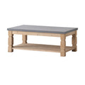Rustic and Modern Console Table with Fir Wood & Veneer - Light Brown