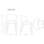 Conrad Dining Chair Set of 2 with Metal Frame - Multiple Colors