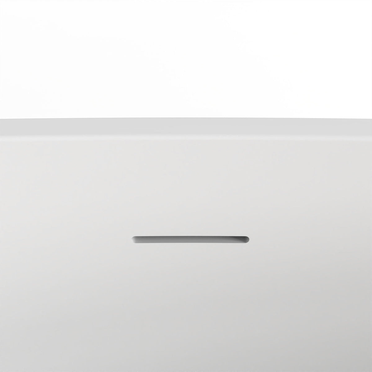 Matte White Freestanding Soaking Bathtub with Ergonomic Design - Solid Surface