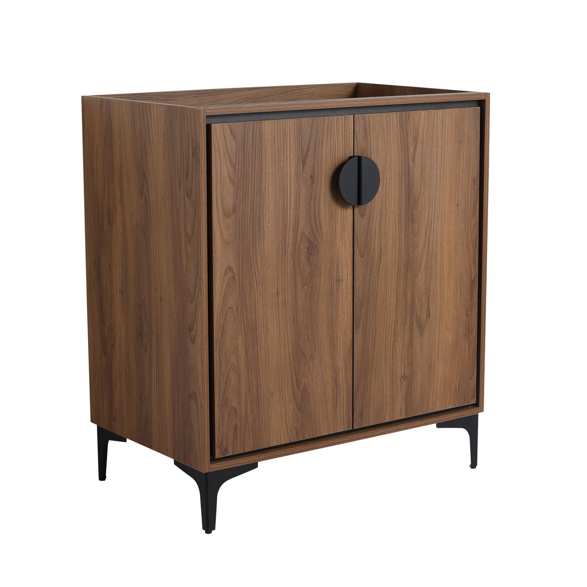 Modern Bathroom Vanity Cabinet with Soft Closing Doors - Dark Brown