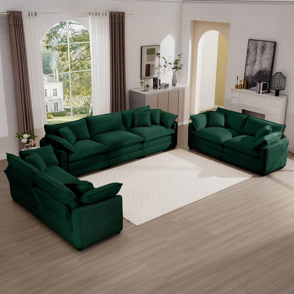 Oversized Deep-Seat Fabric Sofa & Chair Sets
