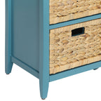 Console Cabinet with Six Storage Drawers - Light Blue or White