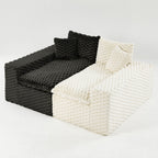 Luxury Multifunctional Sofa for Living Room with Adjustable Layout - Black, Dark Green, White, Pink
