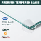 Aluminum Frame Double Sliding Shower Door with Clear Tempered Glass - Chrome