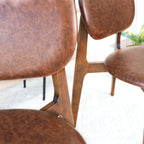 Kelsey Stylish Dining Chair Set of 2 with Solid Wood Construction - Black or Light Brown
