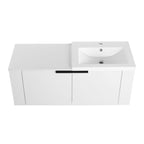 Modern Bathroom Vanity Sink Combo With Spacious Storage - White or Light Brown