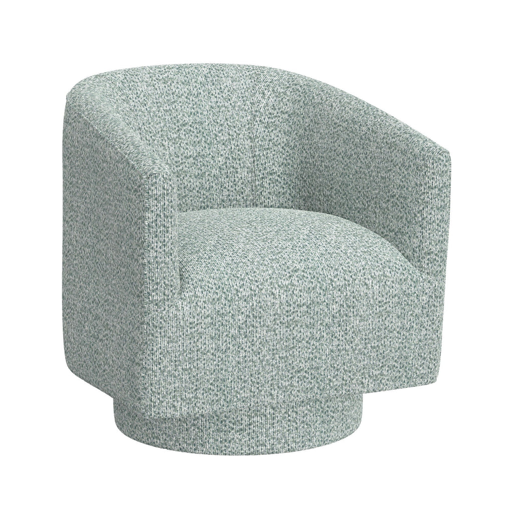 Fabric Swivel Accent Chair with Compact Design - Light Blue, Dark Green, White, Gray, Blue