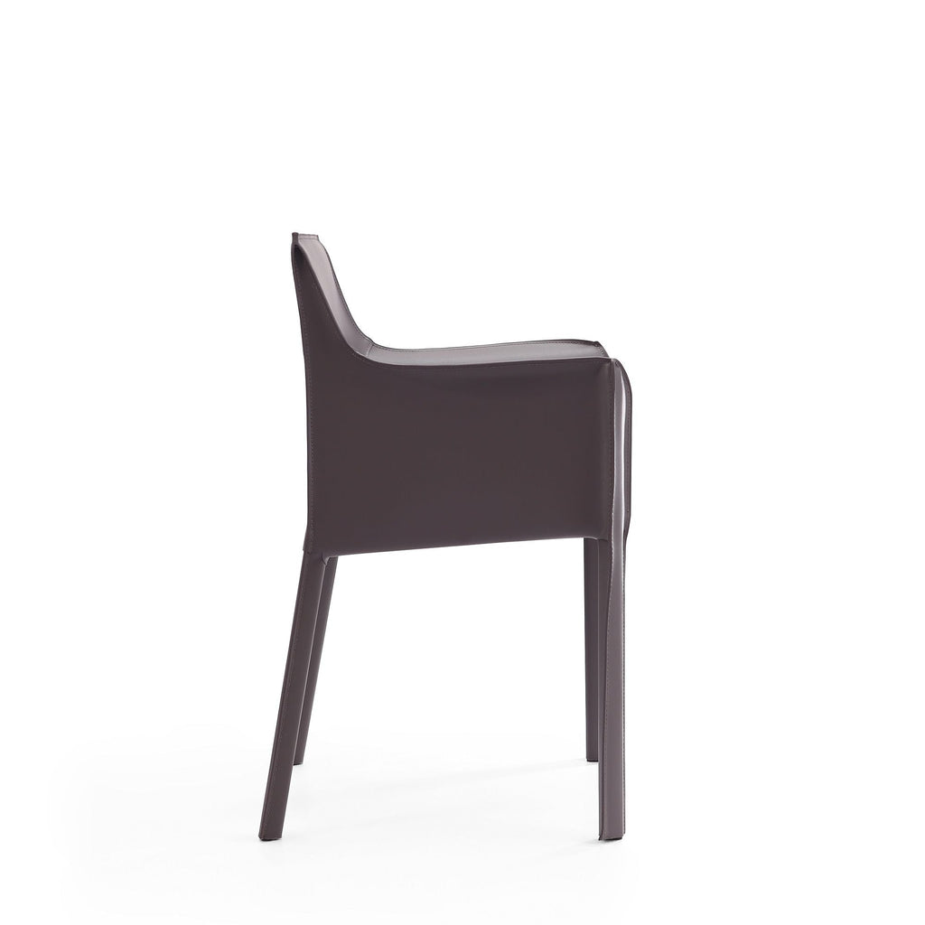 Vogue Dining Chair with Metal Frame - Light Brown or Dark Gray