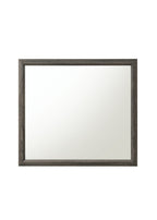 Weathered Mirror with Wood Trim - Gray