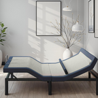 Twin XL Adjustable Bed Base with Head/Foot Tilt and Lumbar Adjustment - Blue Gray
