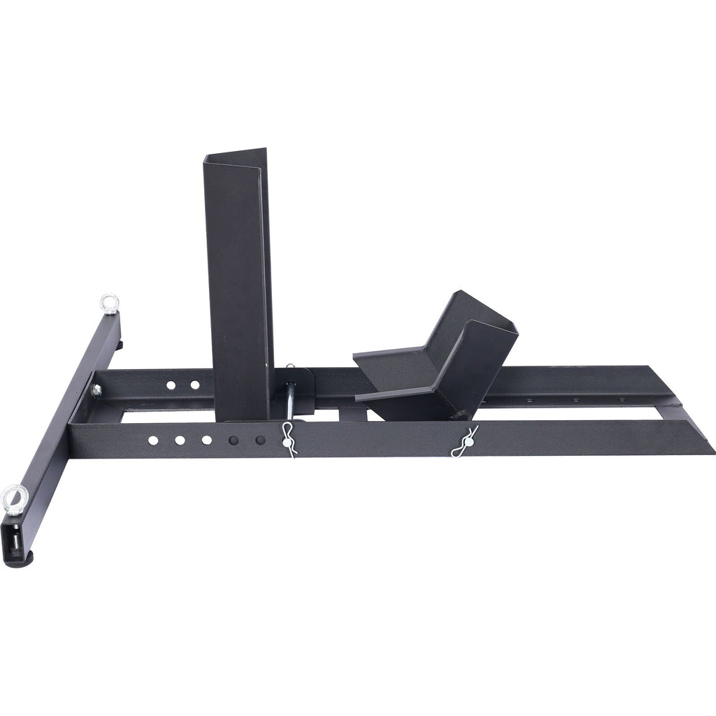 Heavy Duty Adjustable Motorcycle Stand / Wheel Chock with 1800 lb Capacity - Black
