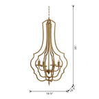 4 Light Chandelier - Adjustable Hanging Light Fixture