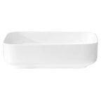 Modern Rectangular Vessel Bathroom Sink with Stain Resistant Ceramic - White