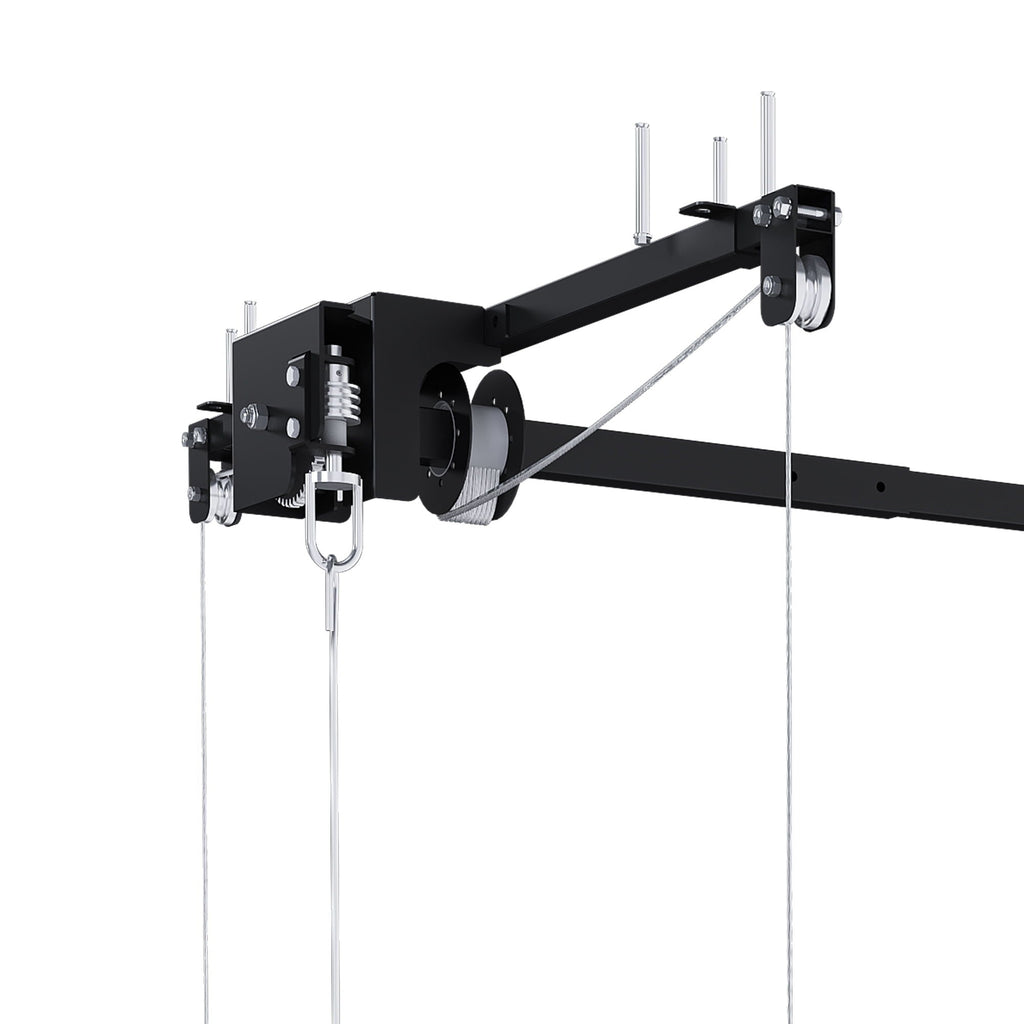 Overhead Garage Storage Rack with Crank System - Black or White