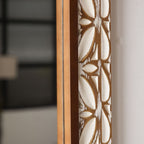 29.13"×47.24" Rectangular Carved Leaf Wall Mirror