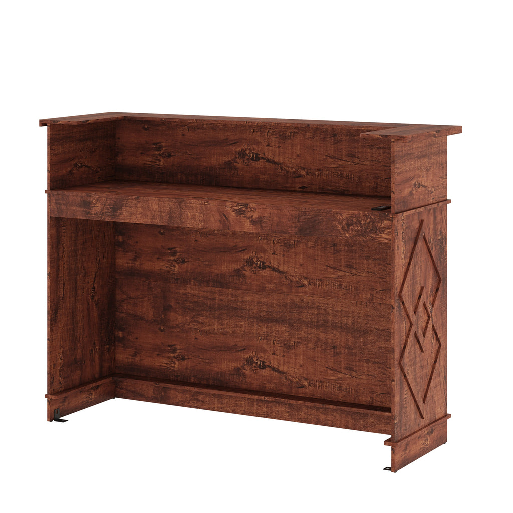 Mono Reception Desk with Sturdy MDF Construction - White