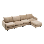 130 Inch Oversize Modular Sectional Sofa with Ottoman - Nomad or White