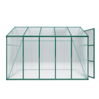Polycarbonate Walk-In Greenhouse with Raised Base - Green