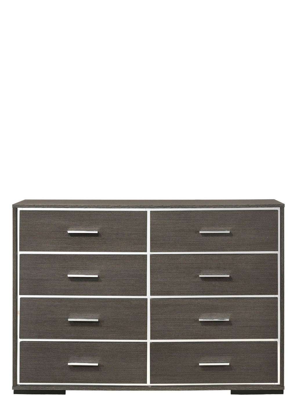 Escher Gray Oak Dresser with 8 Spacious Drawers