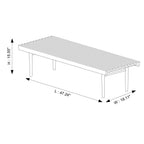 Dark Brown Wood Accent Bench with Solid Wood Frame - Mia