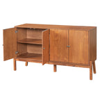 Vintage Sideboard Buffet Cabinet with 4 Doors - Brown or Natural