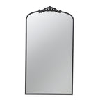 Baroque Inspired Arch Wall Mirror with Ornate Design - Gold or Black