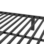Queen Over Queen Bunk Bed with Storage Shelf and Ladder - Black