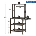 Heavy Duty 3D Printer Stand with Filament Storage Rack - Black