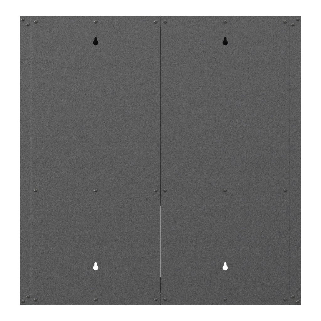 Metal Wall Mounted Tool Storage Cabinet with Locking Door - Gray